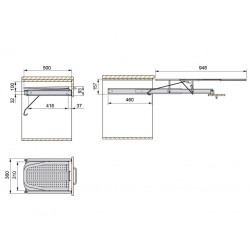 Schéma technique Table à repasser pliable Iron