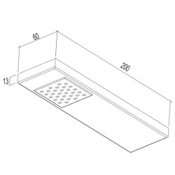 Spot LED double en applique schéma technique