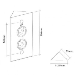 Bloc prises d'angle noir