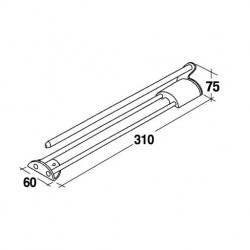 Schéma technique Porte-torchons 1 bras